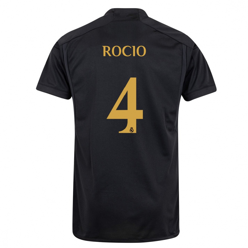 Mujer Fútbol Camiseta Rocio Galvez #4 Negro Equipación Tercera 2023/24 Perú