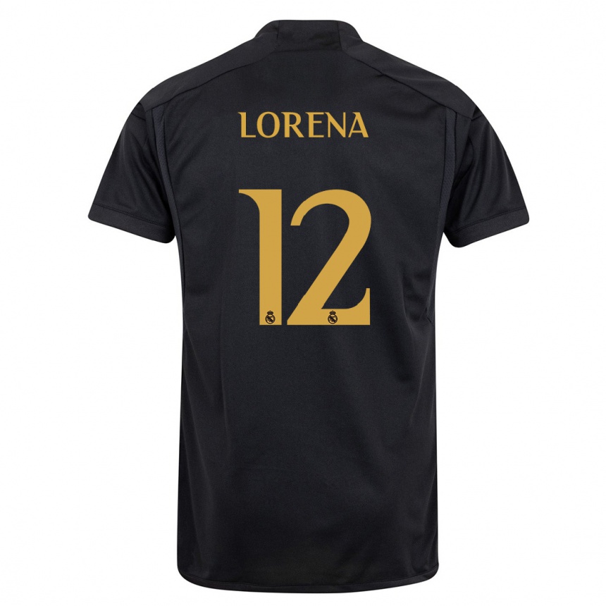 Mujer Fútbol Camiseta Lorena Navarro #12 Negro Equipación Tercera 2023/24 Perú