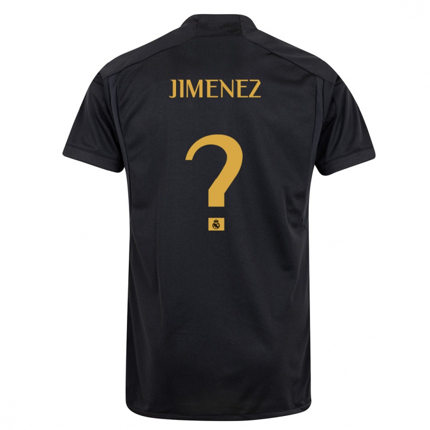 Mujer Fútbol Camiseta Alejandro Jimenez #0 Negro Equipación Tercera 2023/24 Perú