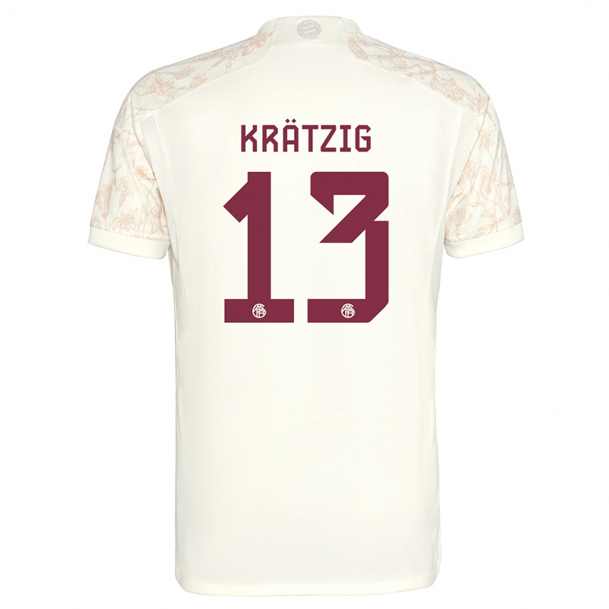 Mujer Fútbol Camiseta Frans Krätzig #13 Blanquecino Equipación Tercera 2023/24 Perú