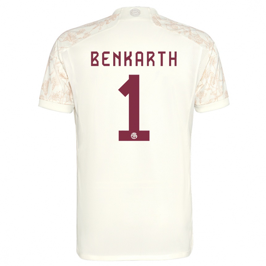 Mujer Fútbol Camiseta Laura Benkarth #1 Blanquecino Equipación Tercera 2023/24 Perú