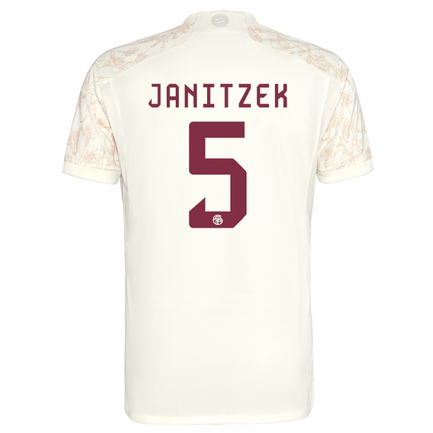 Mujer Fútbol Camiseta Justin Janitzek #5 Blanquecino Equipación Tercera 2023/24 Perú