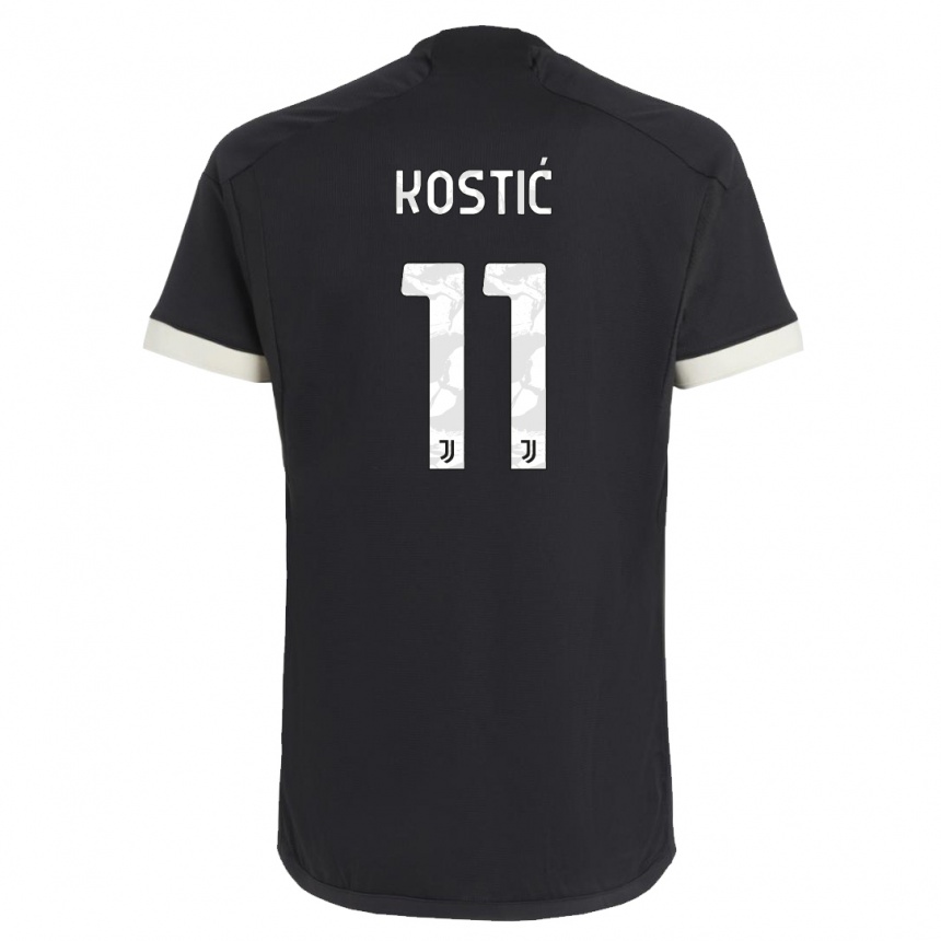 Mujer Fútbol Camiseta Filip Kostic #11 Negro Equipación Tercera 2023/24 Perú