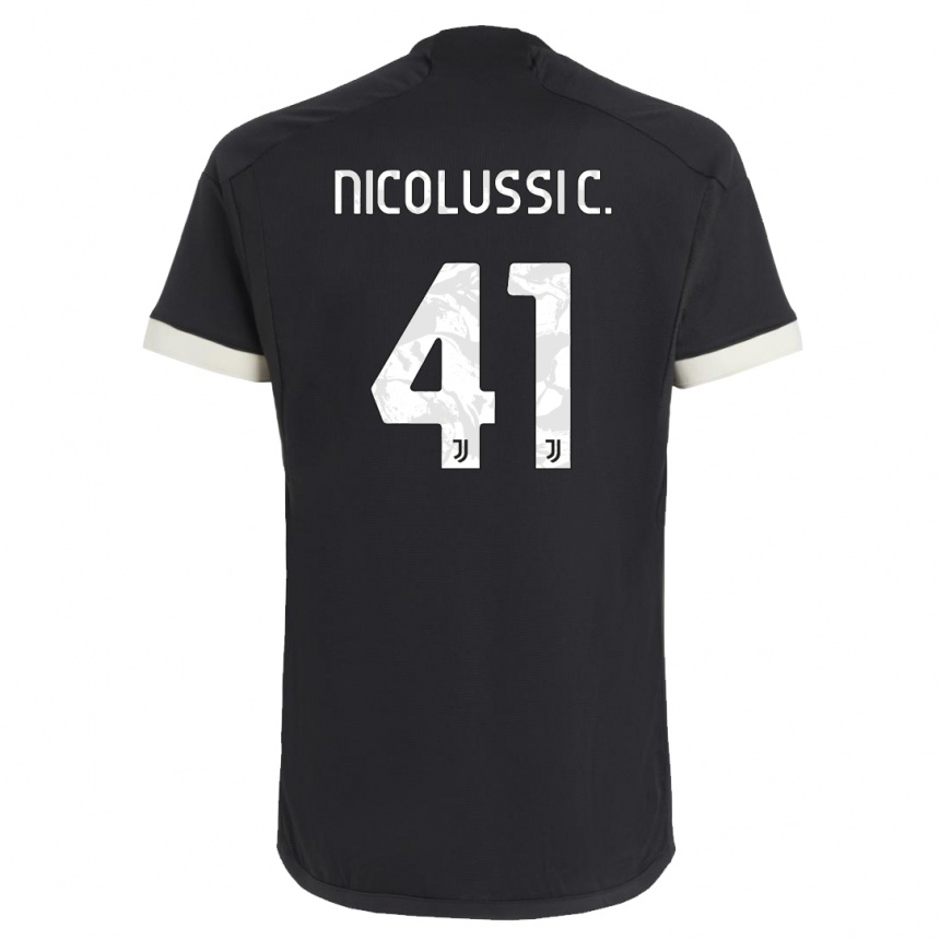 Mujer Fútbol Camiseta Hans Nicolussi Caviglia #41 Negro Equipación Tercera 2023/24 Perú