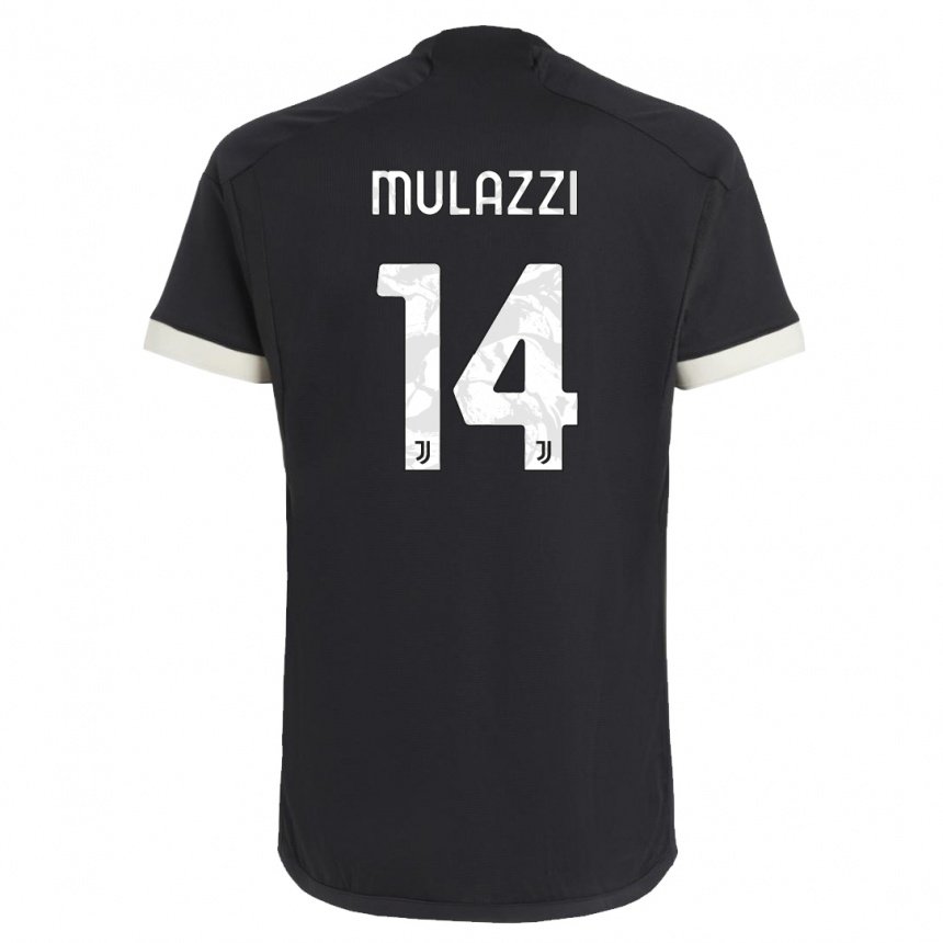 Mujer Fútbol Camiseta Gabriele Mulazzi #14 Negro Equipación Tercera 2023/24 Perú