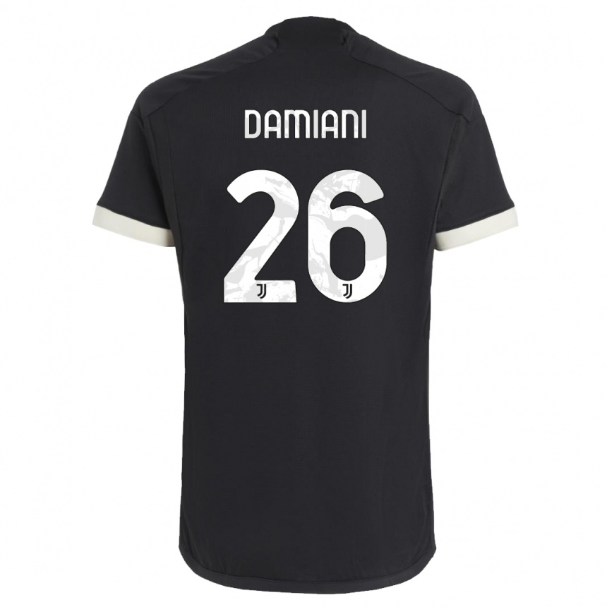 Mujer Fútbol Camiseta Samuele Damiani #26 Negro Equipación Tercera 2023/24 Perú