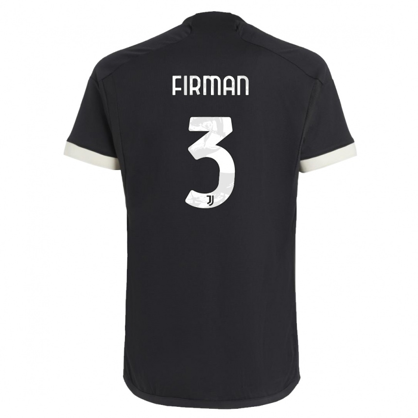 Mujer Fútbol Camiseta Andriy Firman #3 Negro Equipación Tercera 2023/24 Perú