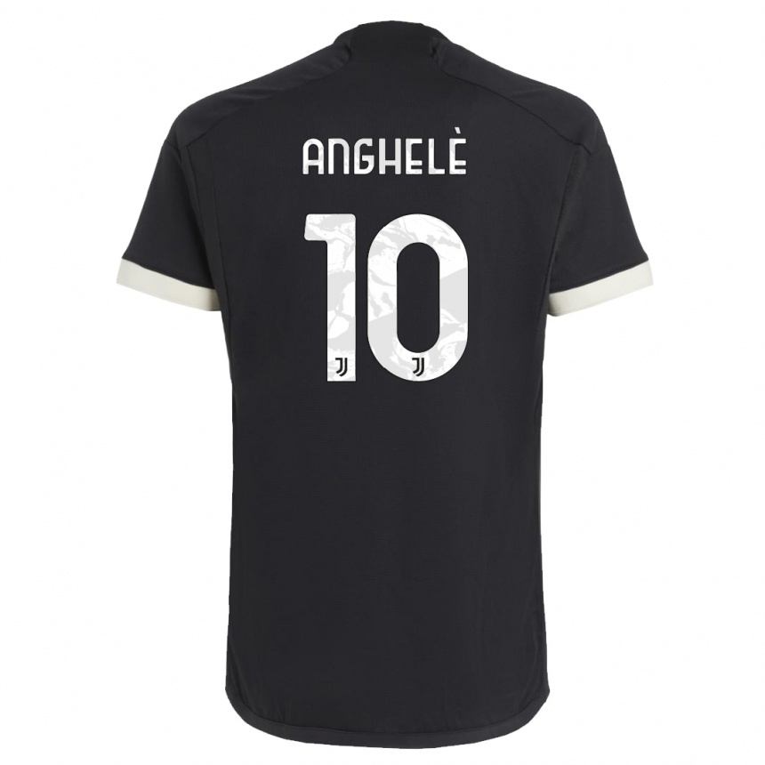 Mujer Fútbol Camiseta Lorenzo Anghelè #10 Negro Equipación Tercera 2023/24 Perú