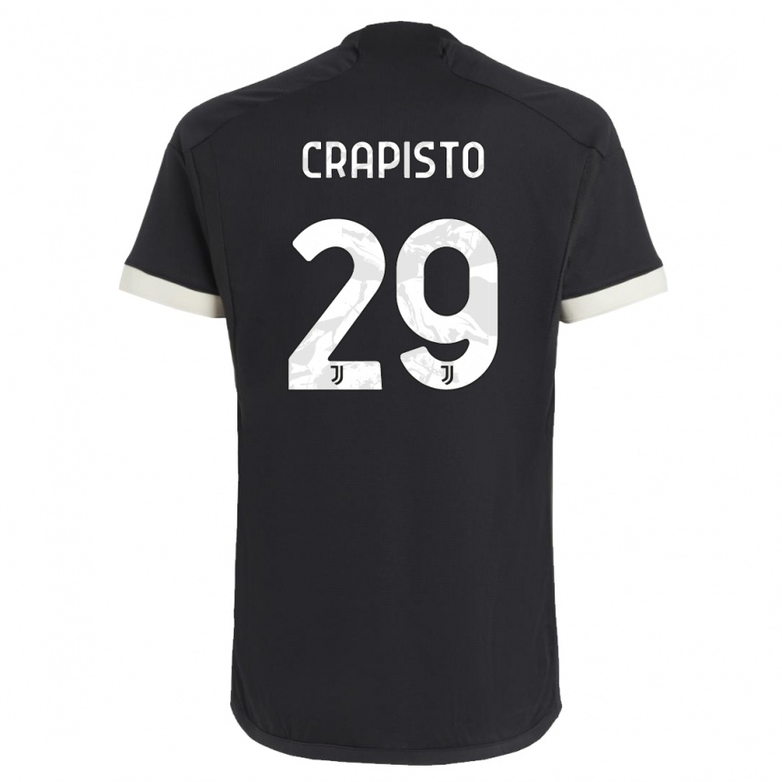 Mujer Fútbol Camiseta Francesco Crapisto #29 Negro Equipación Tercera 2023/24 Perú