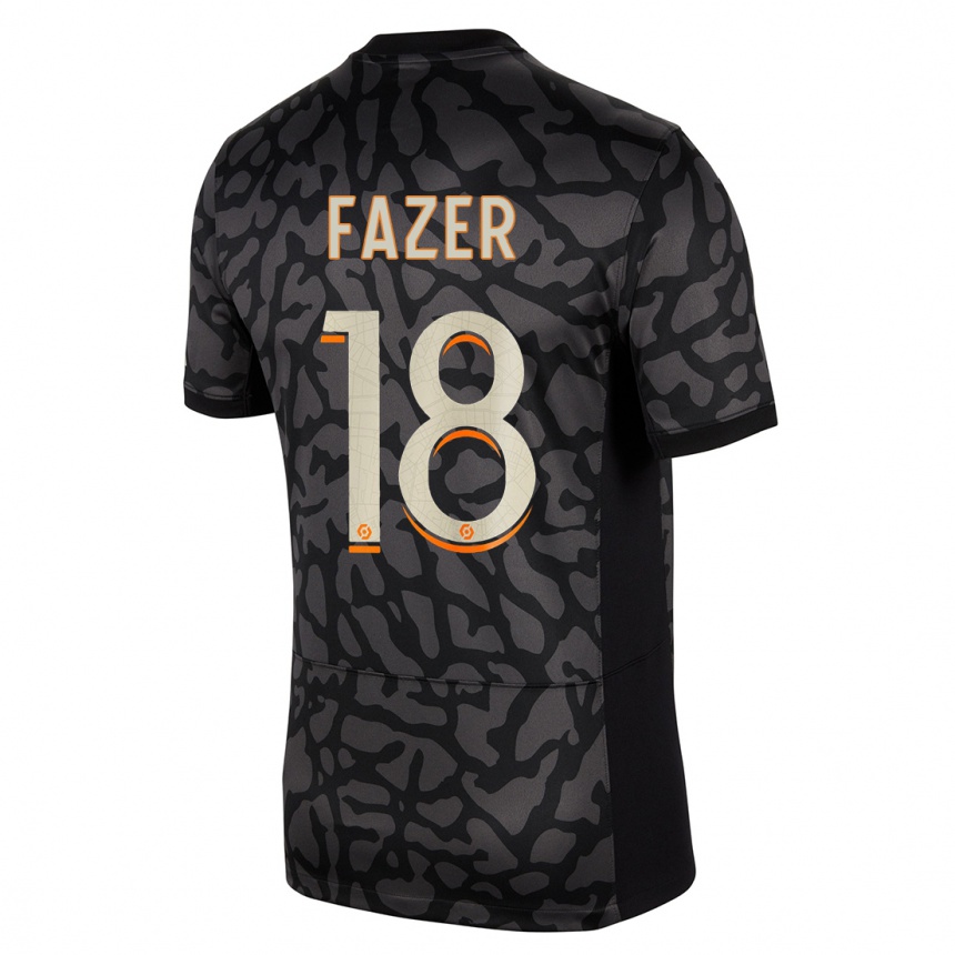 Mujer Fútbol Camiseta Laurina Fazer #18 Negro Equipación Tercera 2023/24 Perú