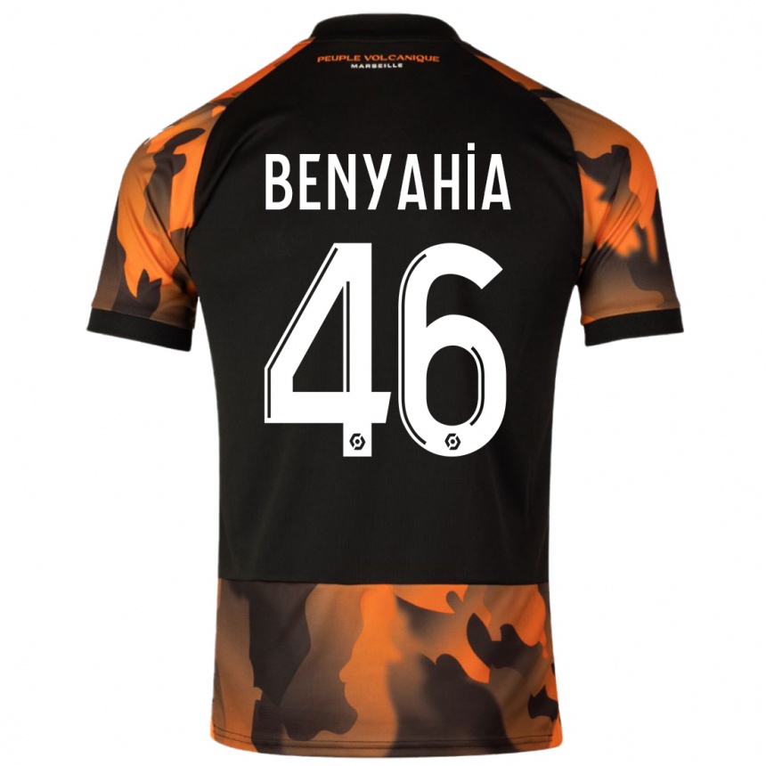 Mujer Fútbol Camiseta Aylan Benyahia-Tani #46 Negro Naranja Equipación Tercera 2023/24 Perú