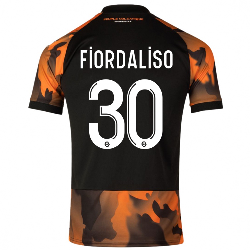 Mujer Fútbol Camiseta Thelma Fiordaliso #30 Negro Naranja Equipación Tercera 2023/24 Perú