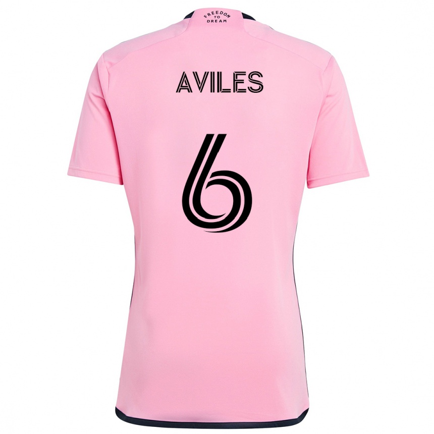 Niño Fútbol Camiseta Tomás Avilés #6 Rosa 1ª Equipación 2024/25 Perú