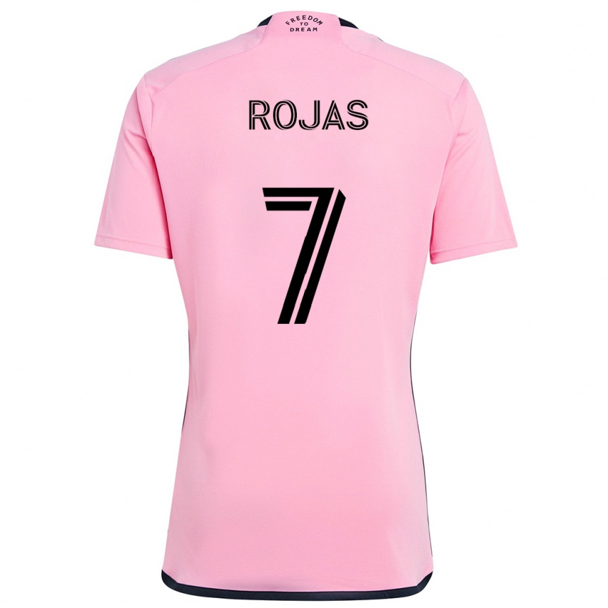 Niño Fútbol Camiseta Matías Rojas #7 Rosa 1ª Equipación 2024/25 Perú