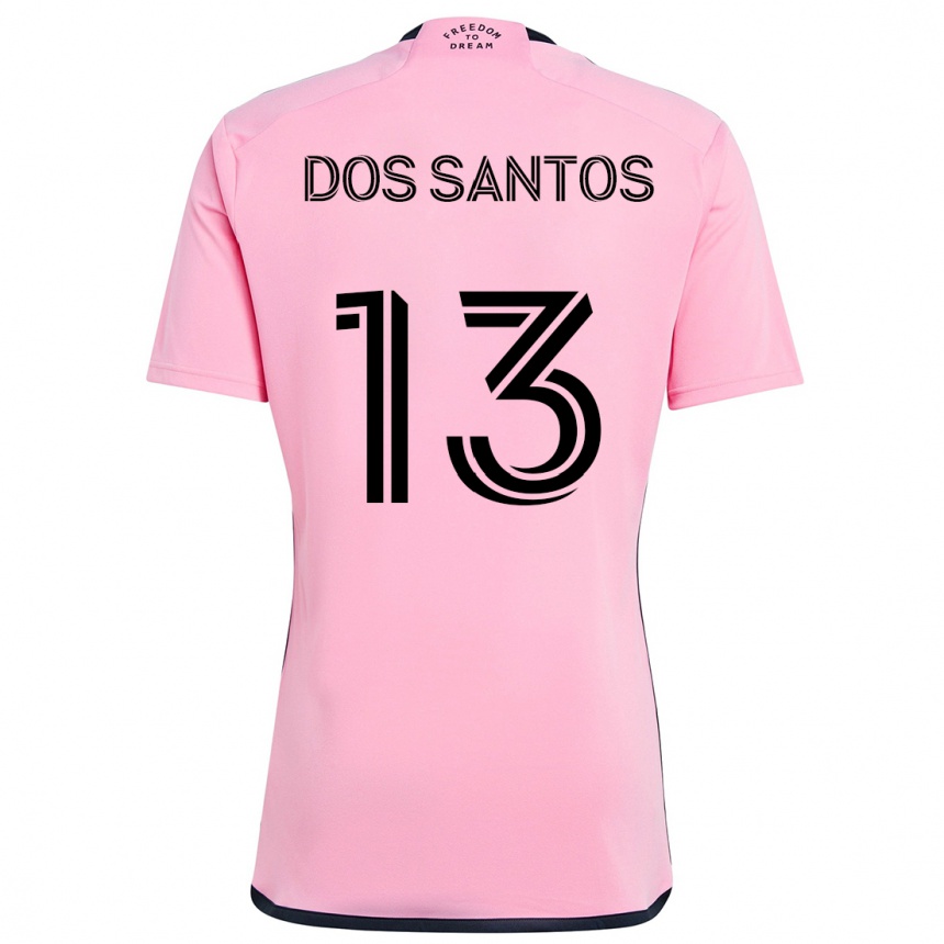 Niño Fútbol Camiseta Cj Dos Santos #13 Rosa 1ª Equipación 2024/25 Perú