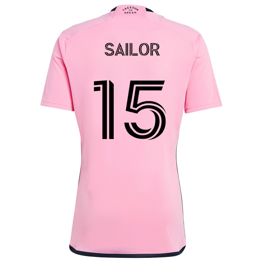 Niño Fútbol Camiseta Ryan Sailor #15 Rosa 1ª Equipación 2024/25 Perú