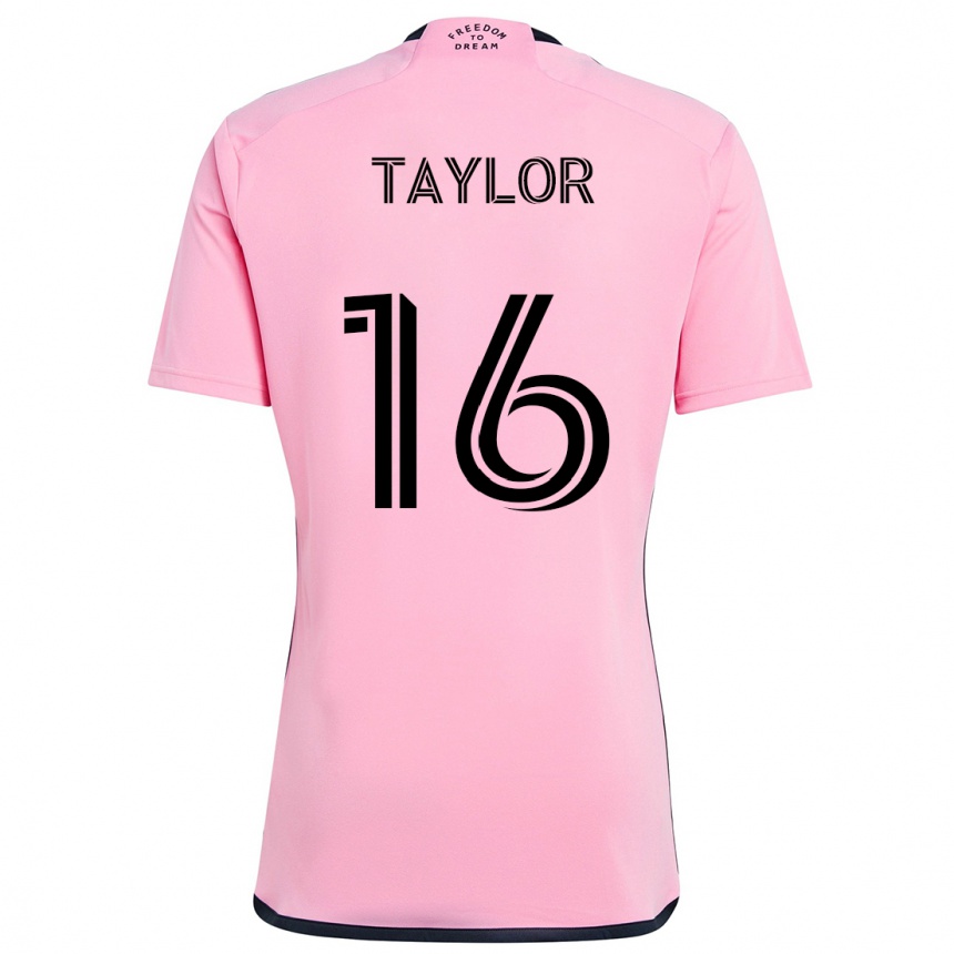 Niño Fútbol Camiseta Robert Taylor #16 Rosa 1ª Equipación 2024/25 Perú