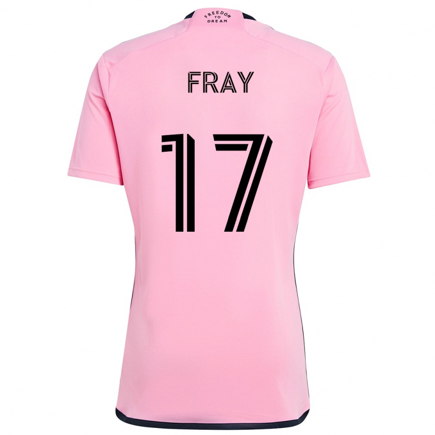 Niño Fútbol Camiseta Ian Fray #17 Rosa 1ª Equipación 2024/25 Perú