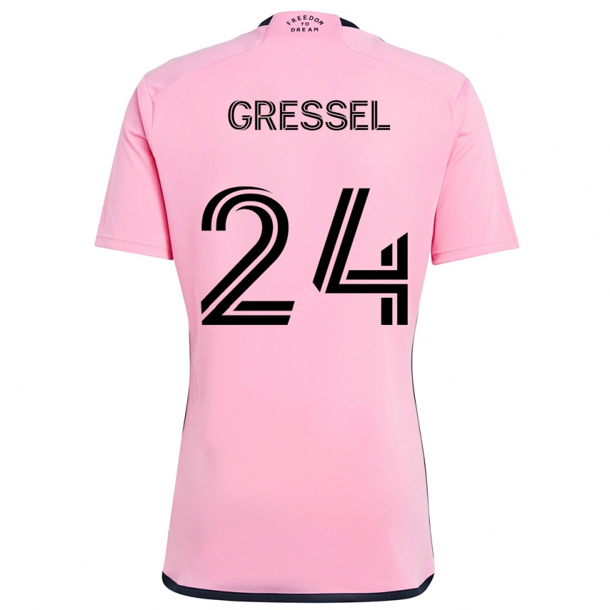 Niño Fútbol Camiseta Julian Gressel #24 Rosa 1ª Equipación 2024/25 Perú