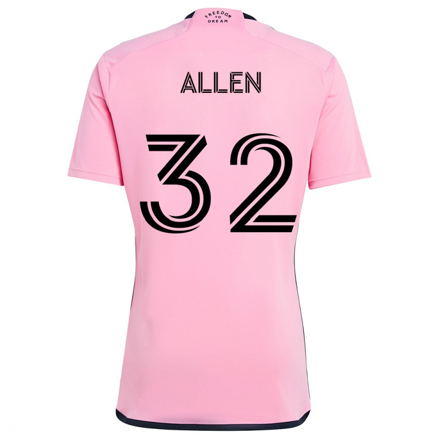 Niño Fútbol Camiseta Noah Allen #32 Rosa 1ª Equipación 2024/25 Perú