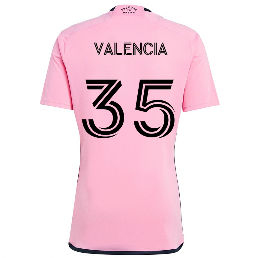 Niño Fútbol Camiseta Felipe Valencia #35 Rosa 1ª Equipación 2024/25 Perú