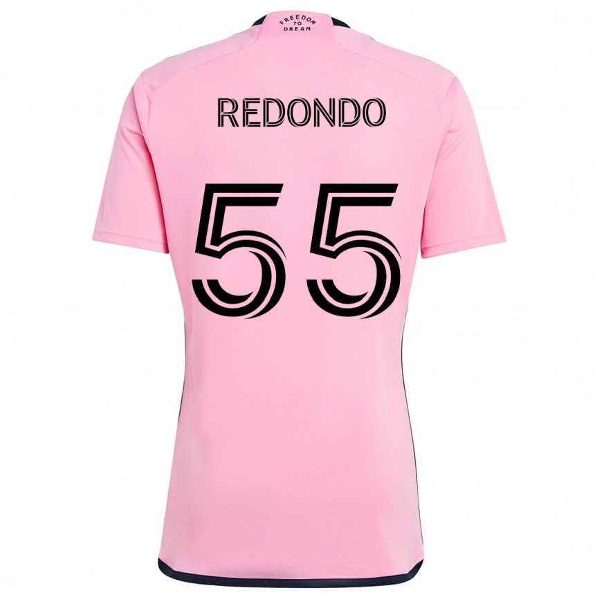 Niño Fútbol Camiseta Federico Redondo #55 Rosa 1ª Equipación 2024/25 Perú