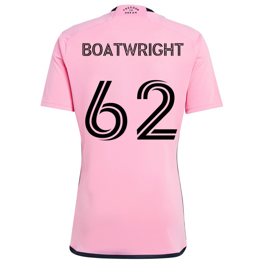 Niño Fútbol Camiseta Israel Boatwright #62 Rosa 1ª Equipación 2024/25 Perú