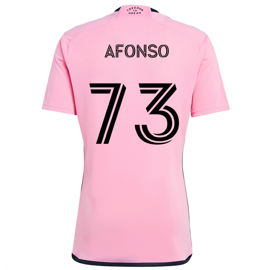 Niño Fútbol Camiseta Leo Afonso #73 Rosa 1ª Equipación 2024/25 Perú