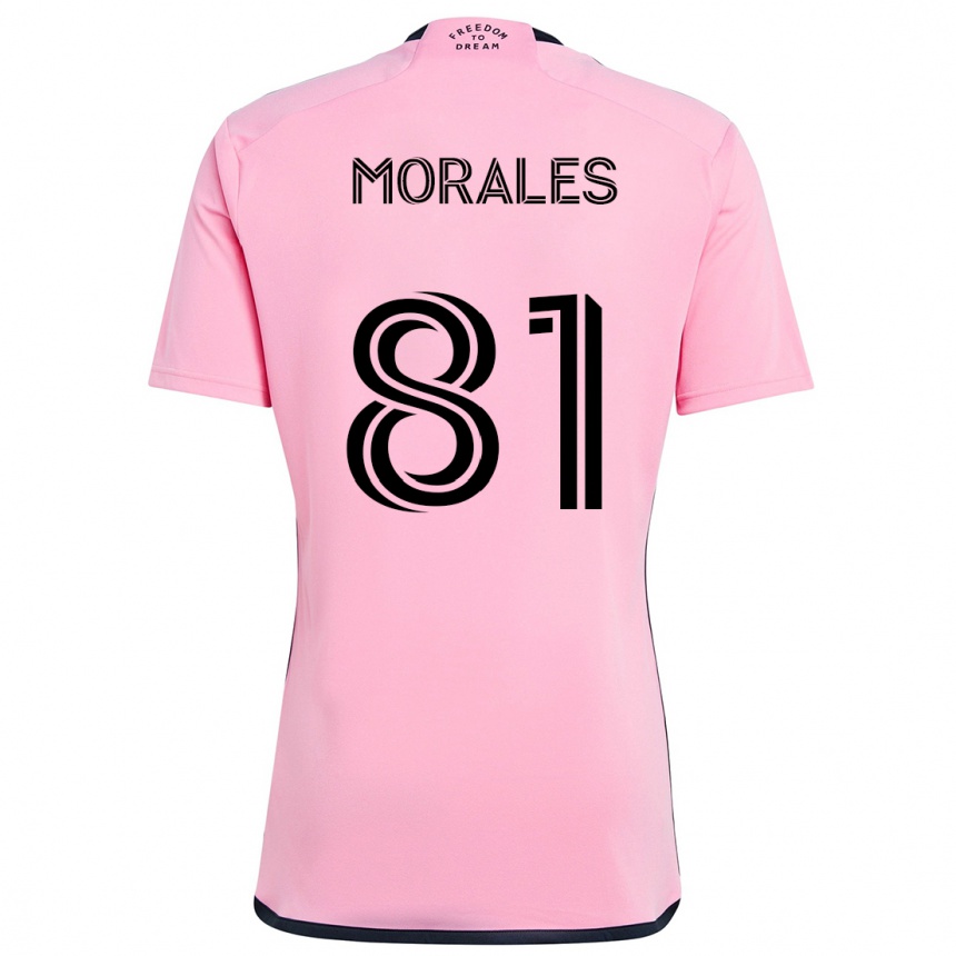 Niño Fútbol Camiseta Santiago Morales #81 Rosa 1ª Equipación 2024/25 Perú