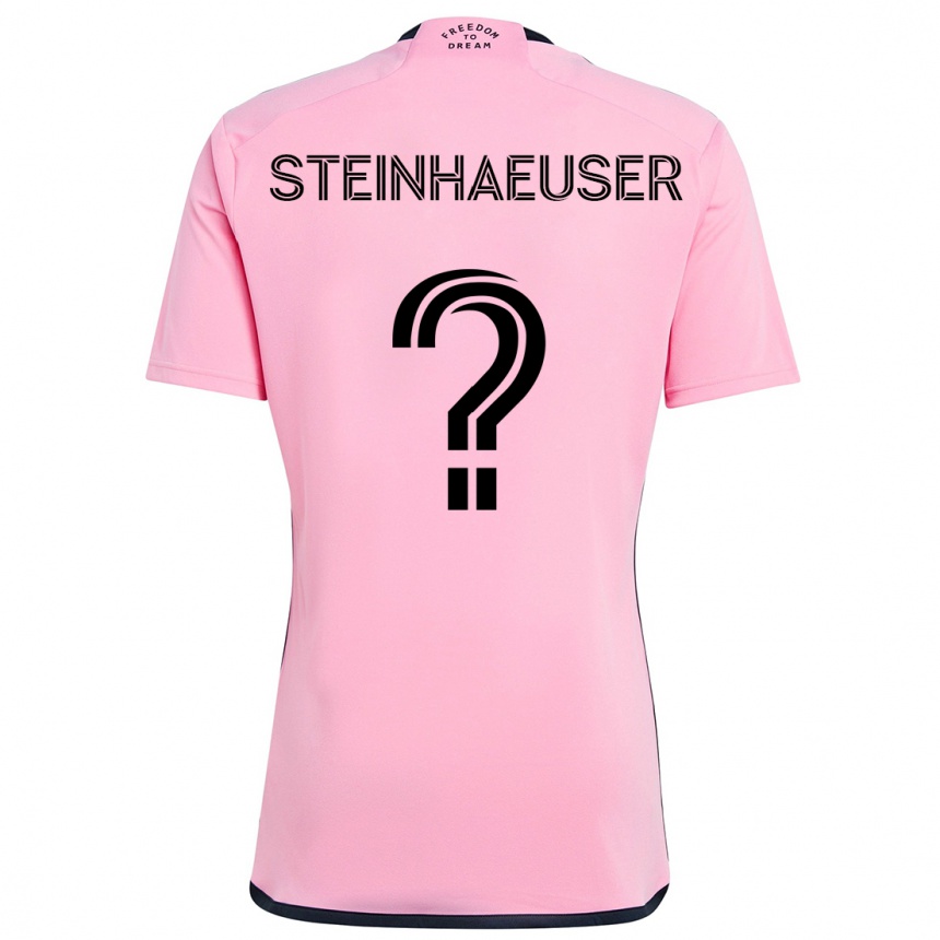 Niño Fútbol Camiseta Marcus Steinhaeuser #0 Rosa 1ª Equipación 2024/25 Perú