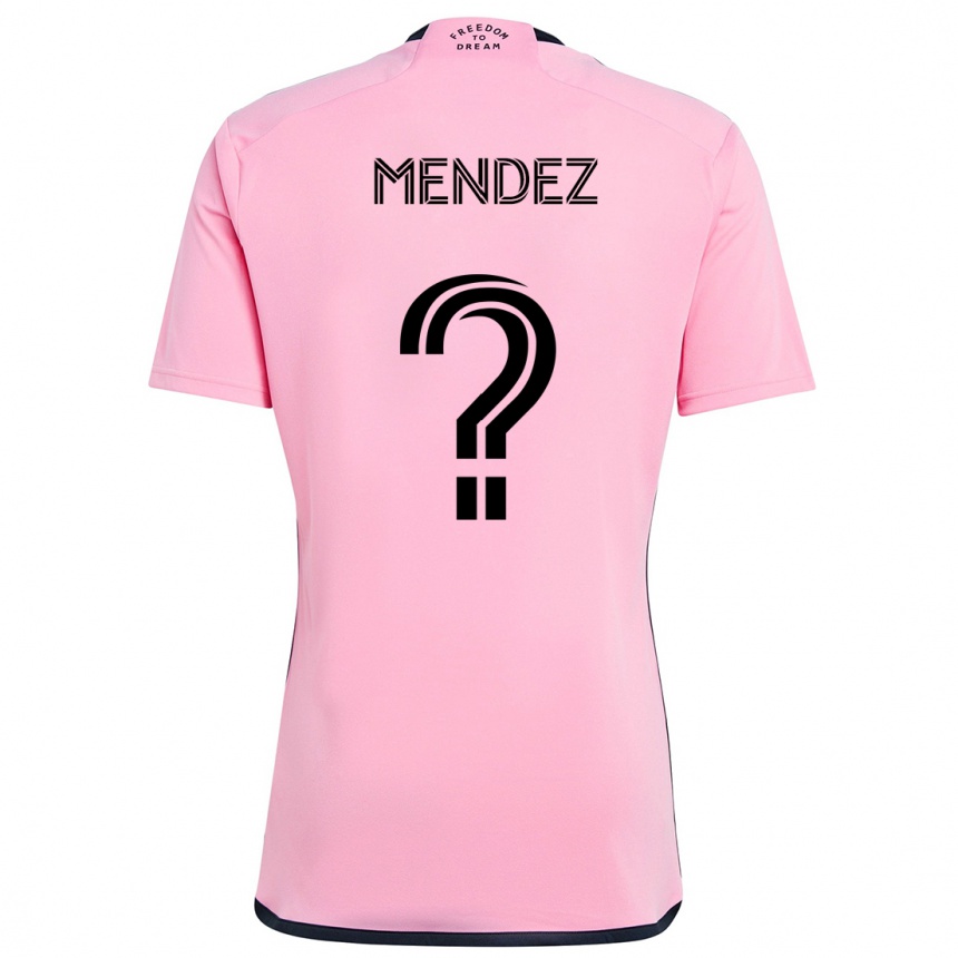 Niño Fútbol Camiseta Dylan Mendez #0 Rosa 1ª Equipación 2024/25 Perú