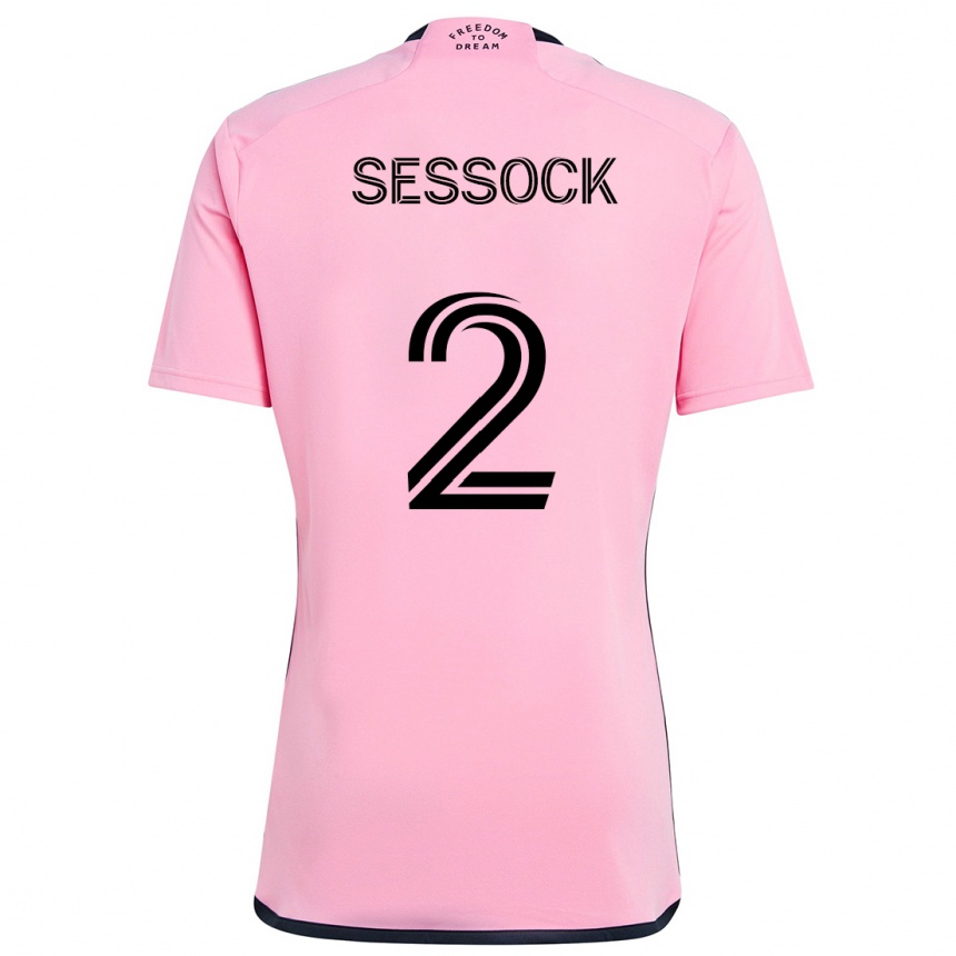 Niño Fútbol Camiseta Nykolas Sessock #2 Rosa 1ª Equipación 2024/25 Perú