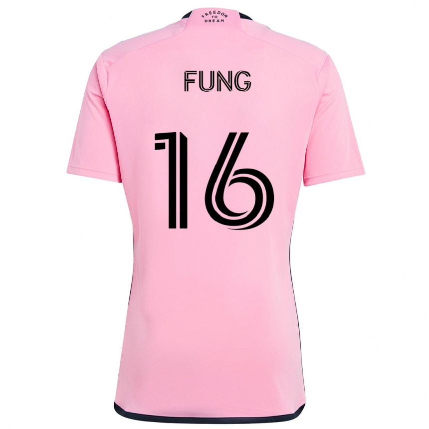 Niño Fútbol Camiseta Victor Fung #16 Rosa 1ª Equipación 2024/25 Perú