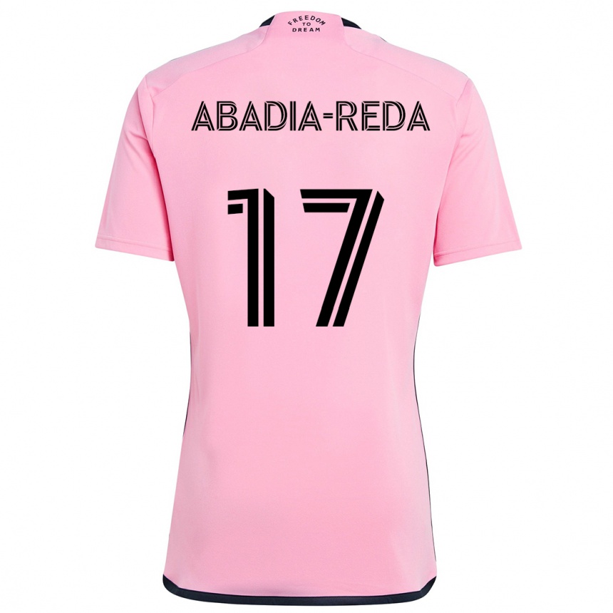 Niño Fútbol Camiseta Ezequiel Abadia-Reda #17 Rosa 1ª Equipación 2024/25 Perú