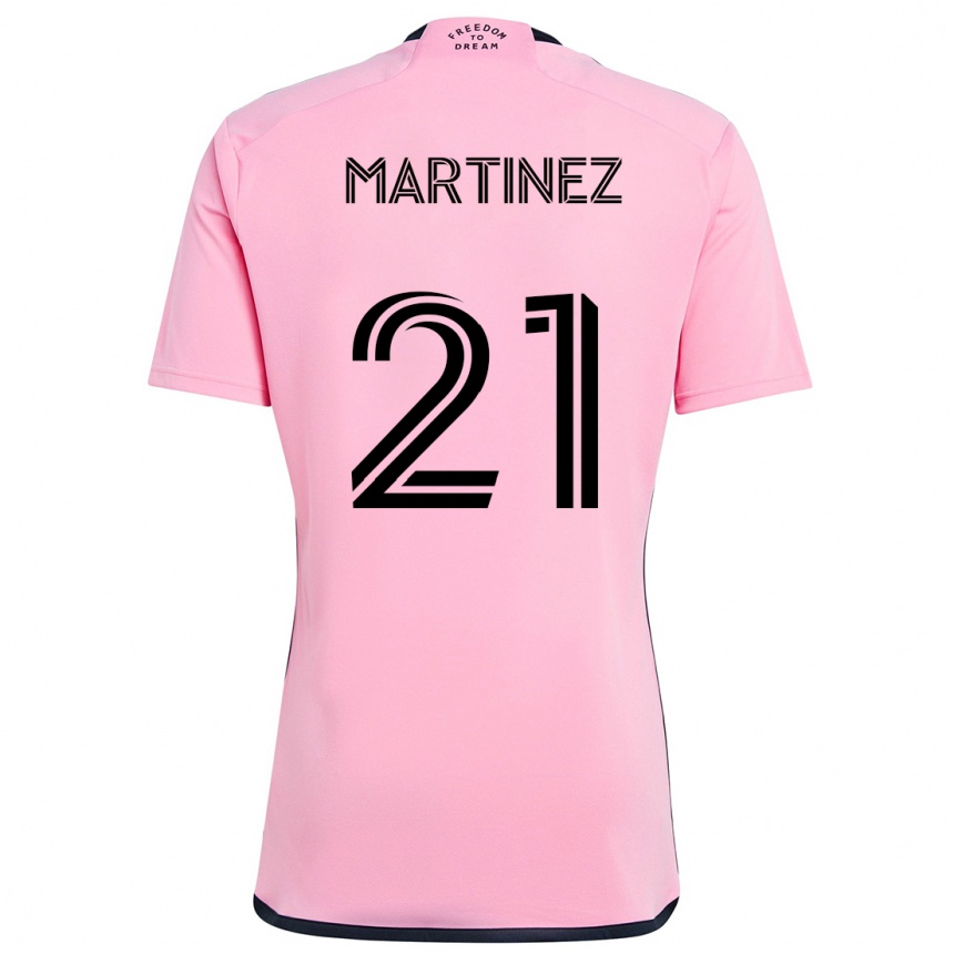 Niño Fútbol Camiseta Derrek Martinez #21 Rosa 1ª Equipación 2024/25 Perú