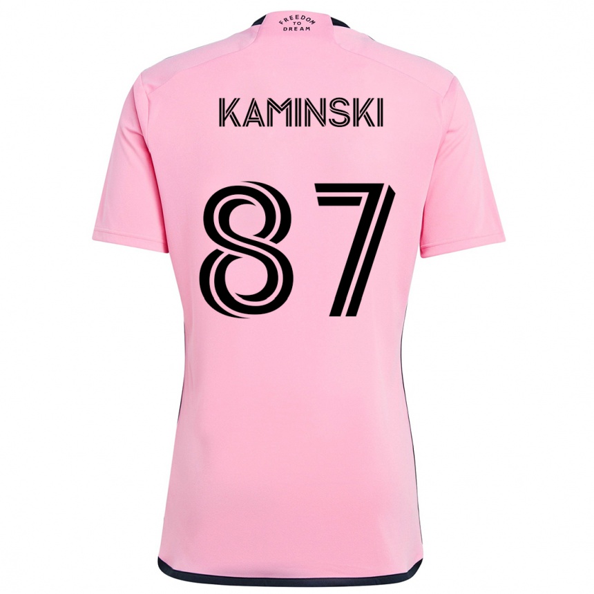 Niño Fútbol Camiseta Brett Kaminski #87 Rosa 1ª Equipación 2024/25 Perú