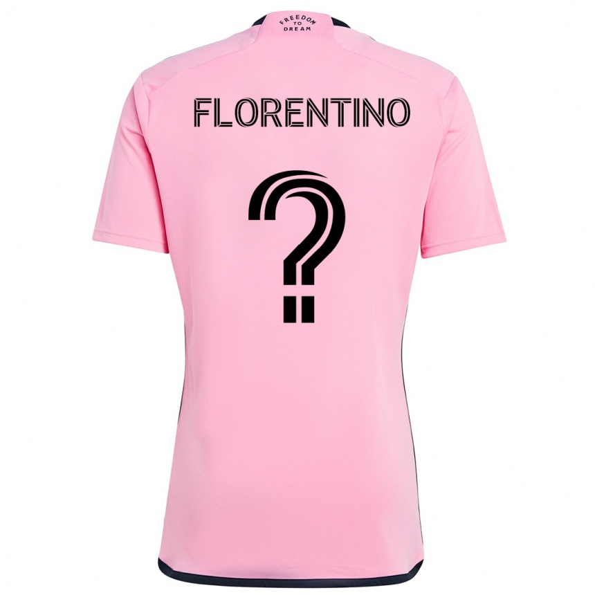 Niño Fútbol Camiseta Gabriel Florentino #0 Rosa 1ª Equipación 2024/25 Perú