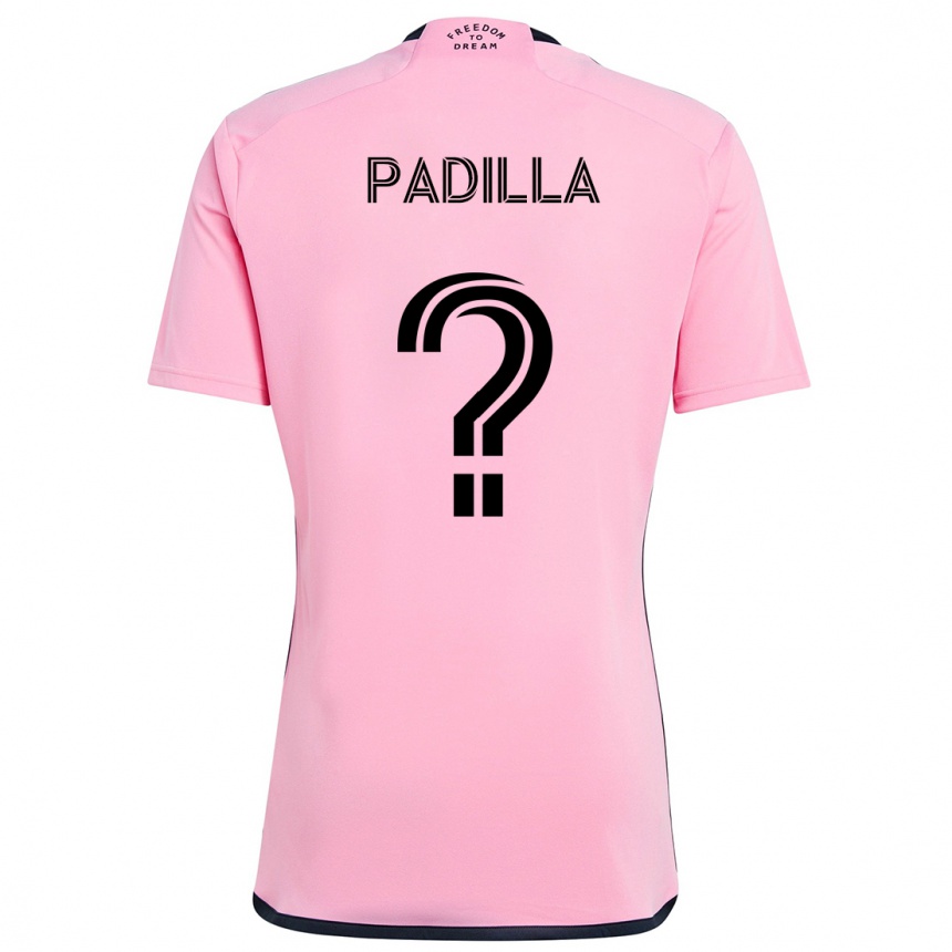 Niño Fútbol Camiseta Leandro Padilla #0 Rosa 1ª Equipación 2024/25 Perú