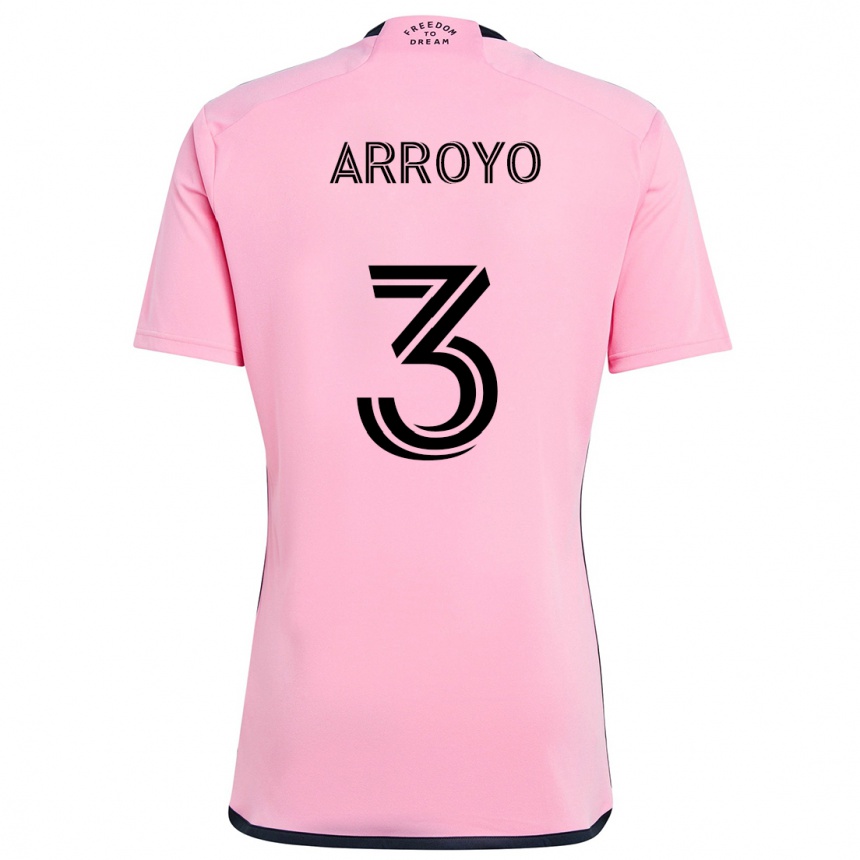 Niño Fútbol Camiseta Dixon Arroyo #3 Rosa 1ª Equipación 2024/25 Perú