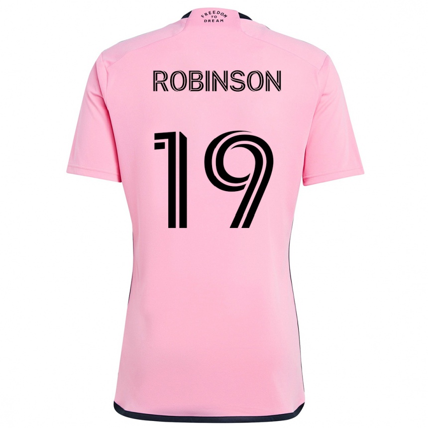 Niño Fútbol Camiseta Robbie Robinson #19 Rosa 1ª Equipación 2024/25 Perú