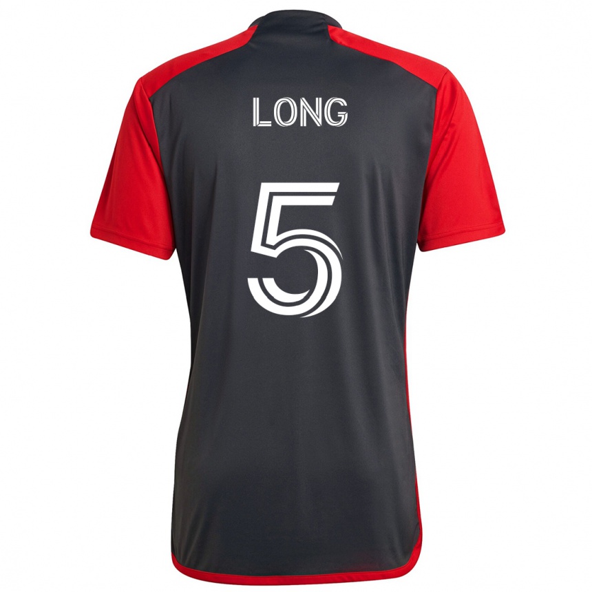 Niño Fútbol Camiseta Kevin Long #5 Rojo Grayn 1ª Equipación 2024/25 Perú