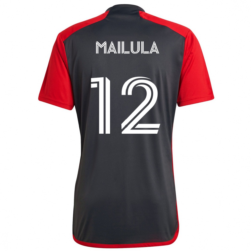 Niño Fútbol Camiseta Cassius Mailula #12 Rojo Grayn 1ª Equipación 2024/25 Perú