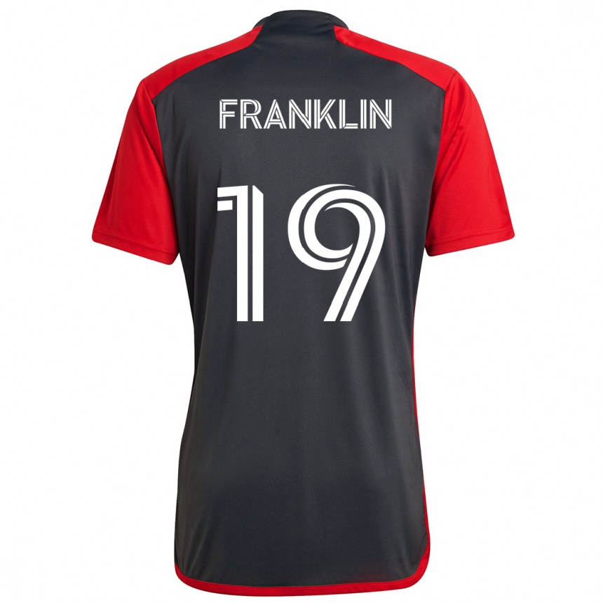 Niño Fútbol Camiseta Kobe Franklin #19 Rojo Grayn 1ª Equipación 2024/25 Perú