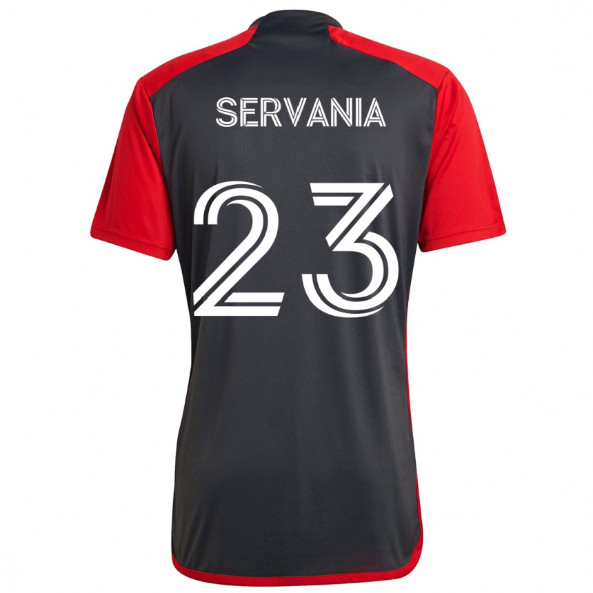 Niño Fútbol Camiseta Brandon Servania #23 Rojo Grayn 1ª Equipación 2024/25 Perú