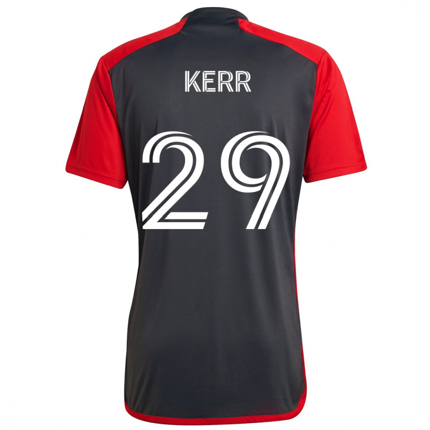 Niño Fútbol Camiseta Deandre Kerr #29 Rojo Grayn 1ª Equipación 2024/25 Perú