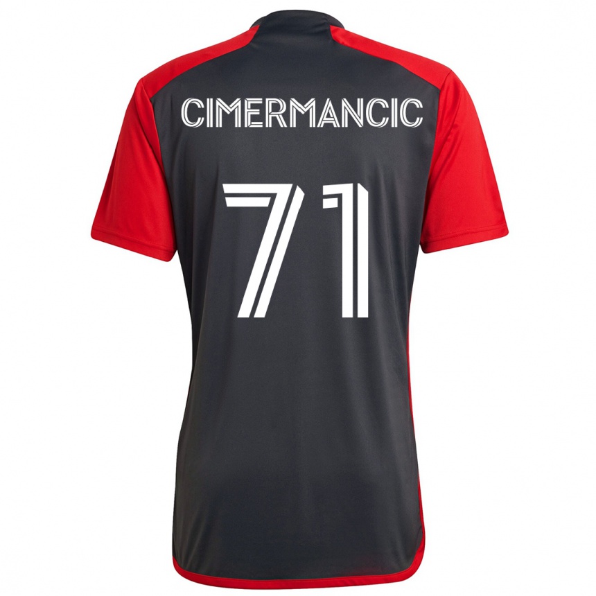 Niño Fútbol Camiseta Markus Cimermancic #71 Rojo Grayn 1ª Equipación 2024/25 Perú