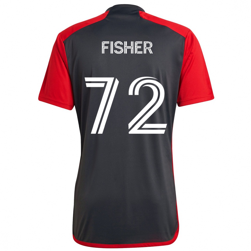 Niño Fútbol Camiseta Mark Fisher #72 Rojo Grayn 1ª Equipación 2024/25 Perú