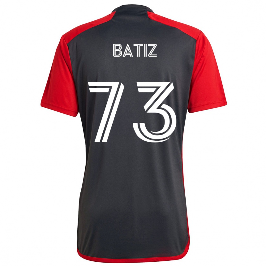 Niño Fútbol Camiseta Jesus Batiz #73 Rojo Grayn 1ª Equipación 2024/25 Perú