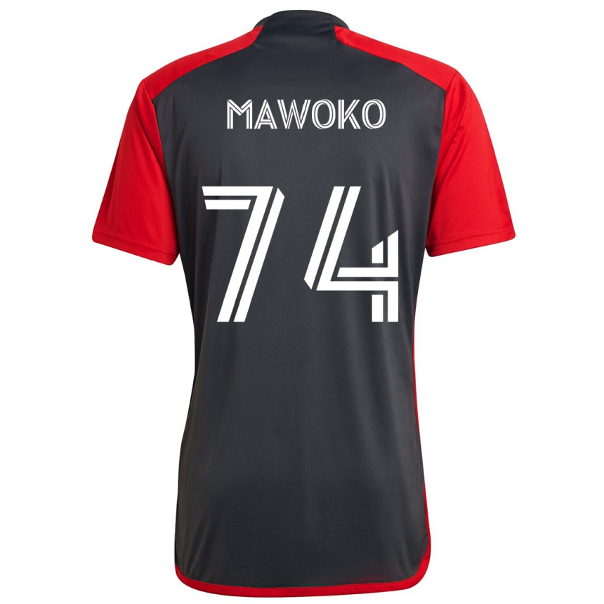 Niño Fútbol Camiseta Kundai Mawoko #74 Rojo Grayn 1ª Equipación 2024/25 Perú