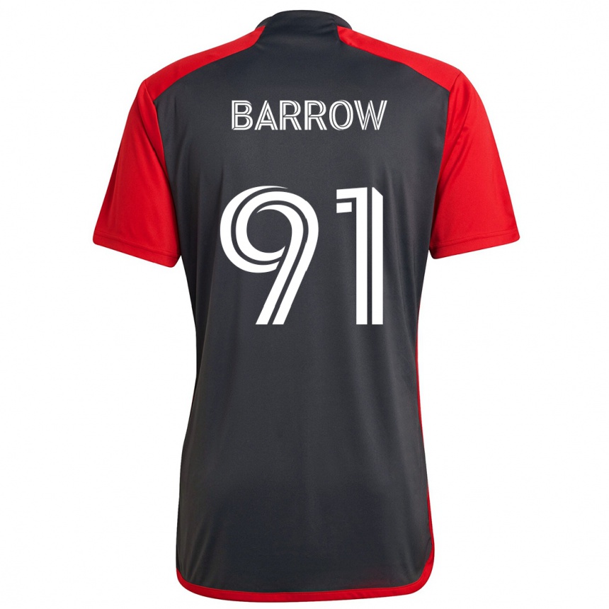 Niño Fútbol Camiseta Dékwon Barrow #91 Rojo Grayn 1ª Equipación 2024/25 Perú